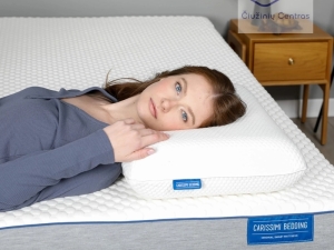 Carissimi Comfort classic pillow with soft viscose microfibre fill, 11 cm loft - sewn in Vilnius by Pagalves.lt